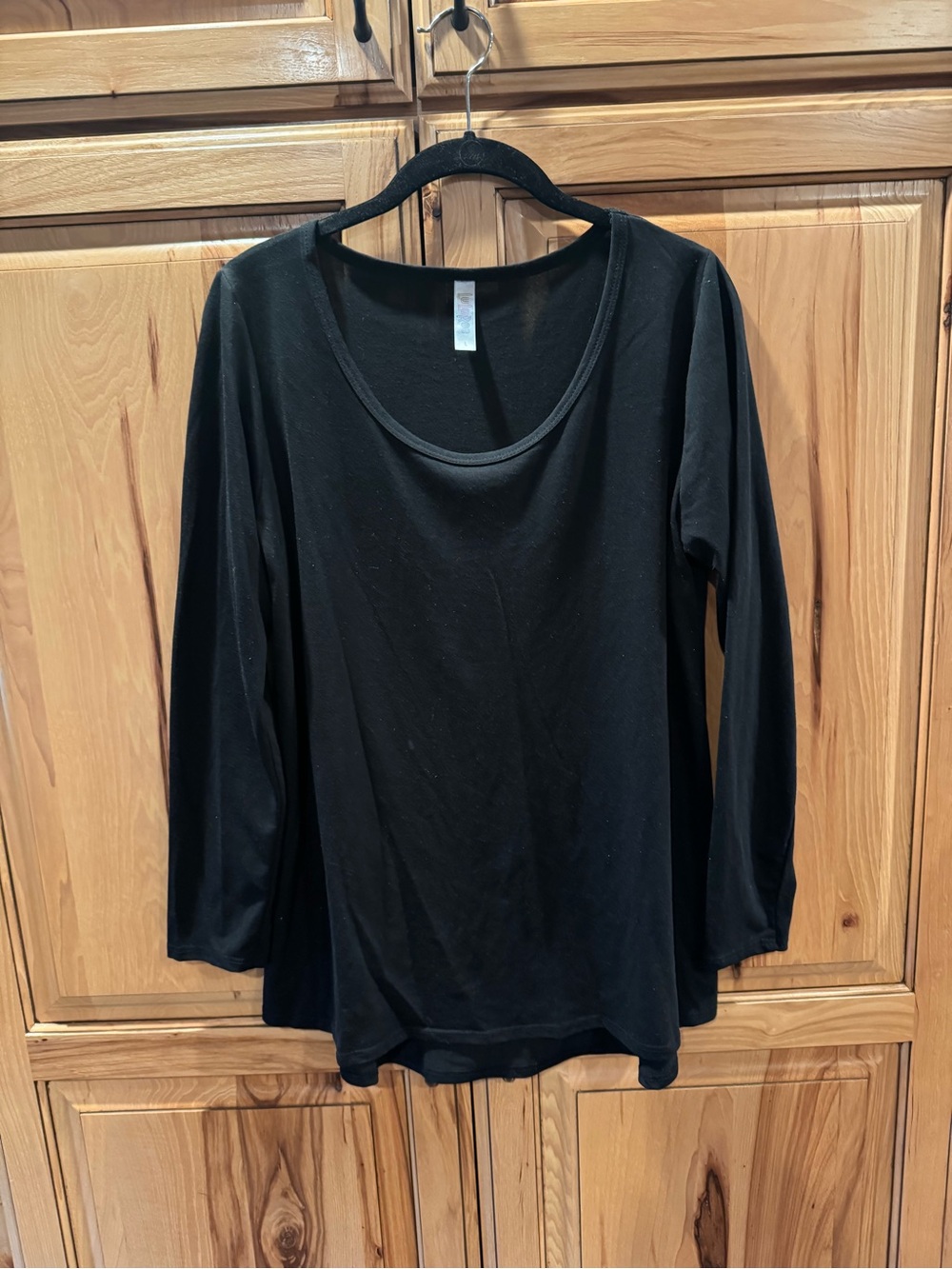 LuLaRoe Black Long Sleeve Scoop Neck Top